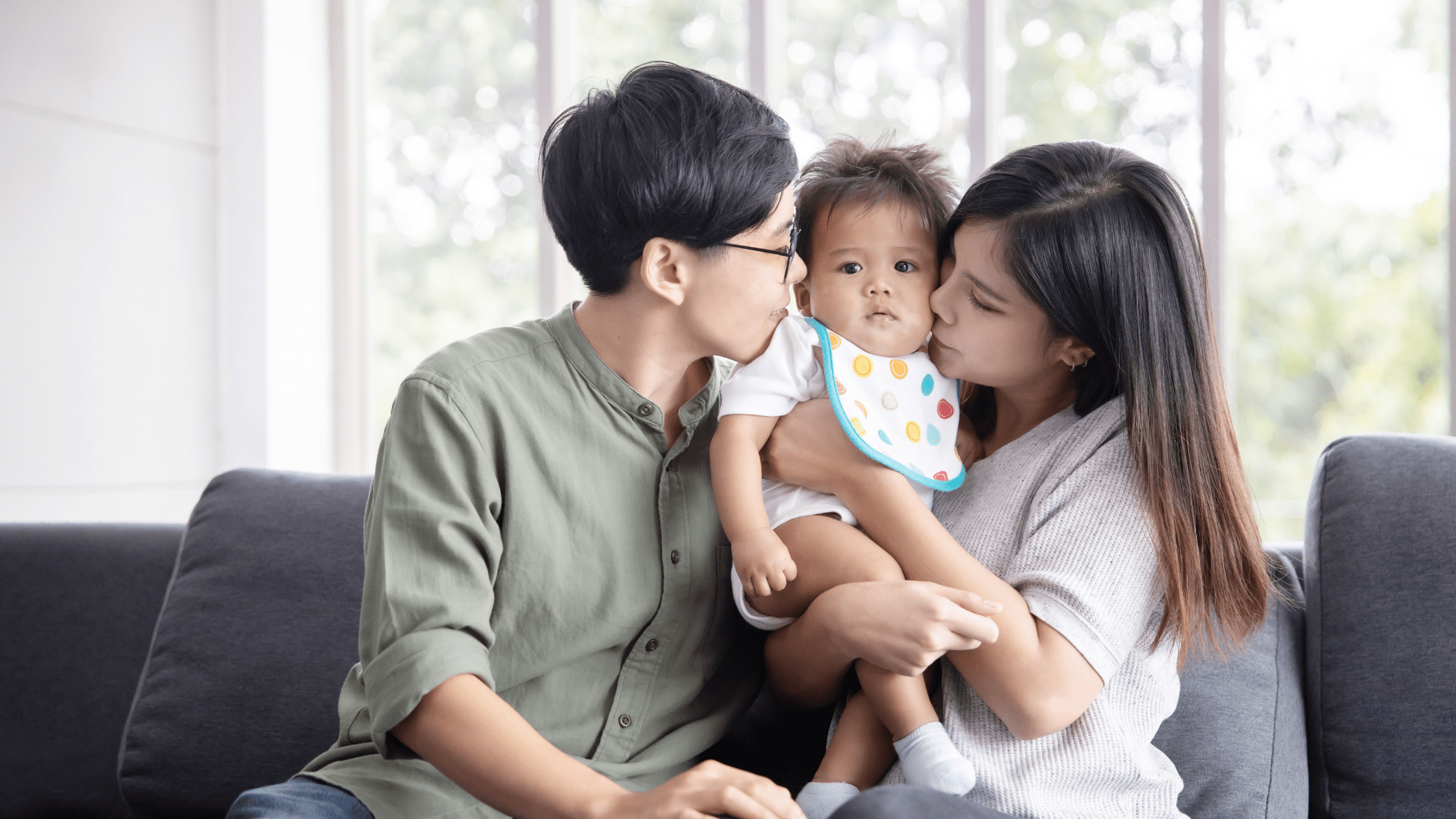 Lesbian couple with baby