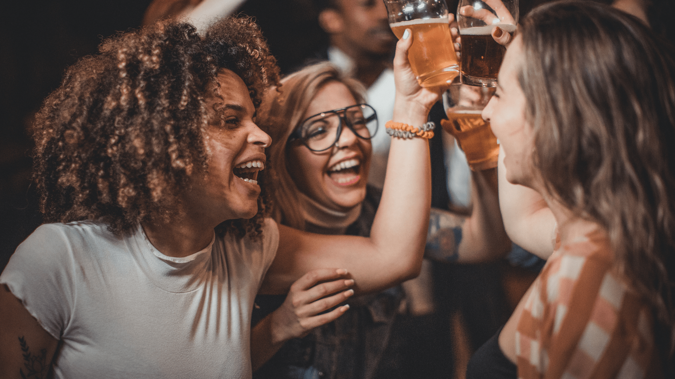 Group of friends drinking