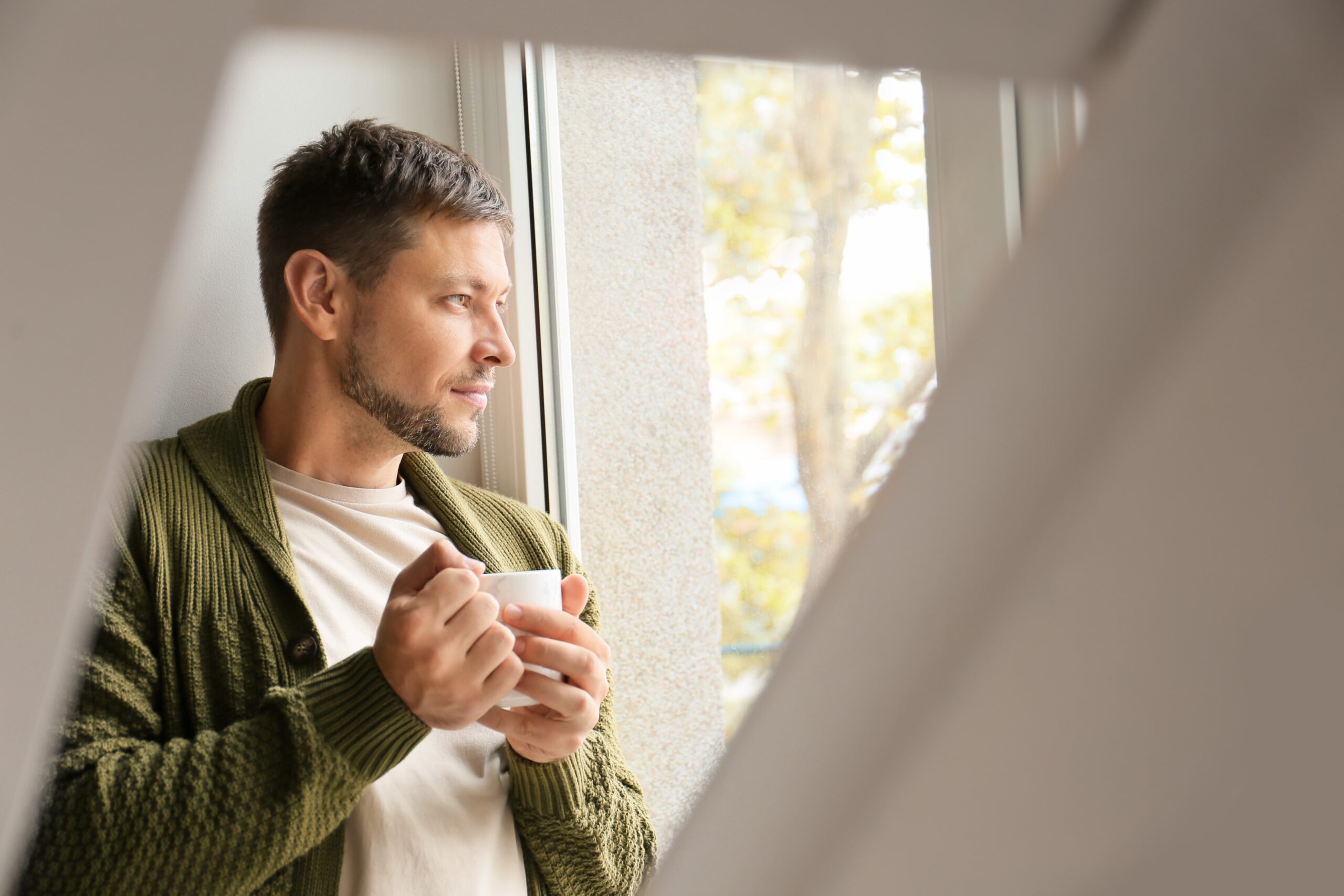 "Man reflecting on azoospermia diagnosis and fertility journey